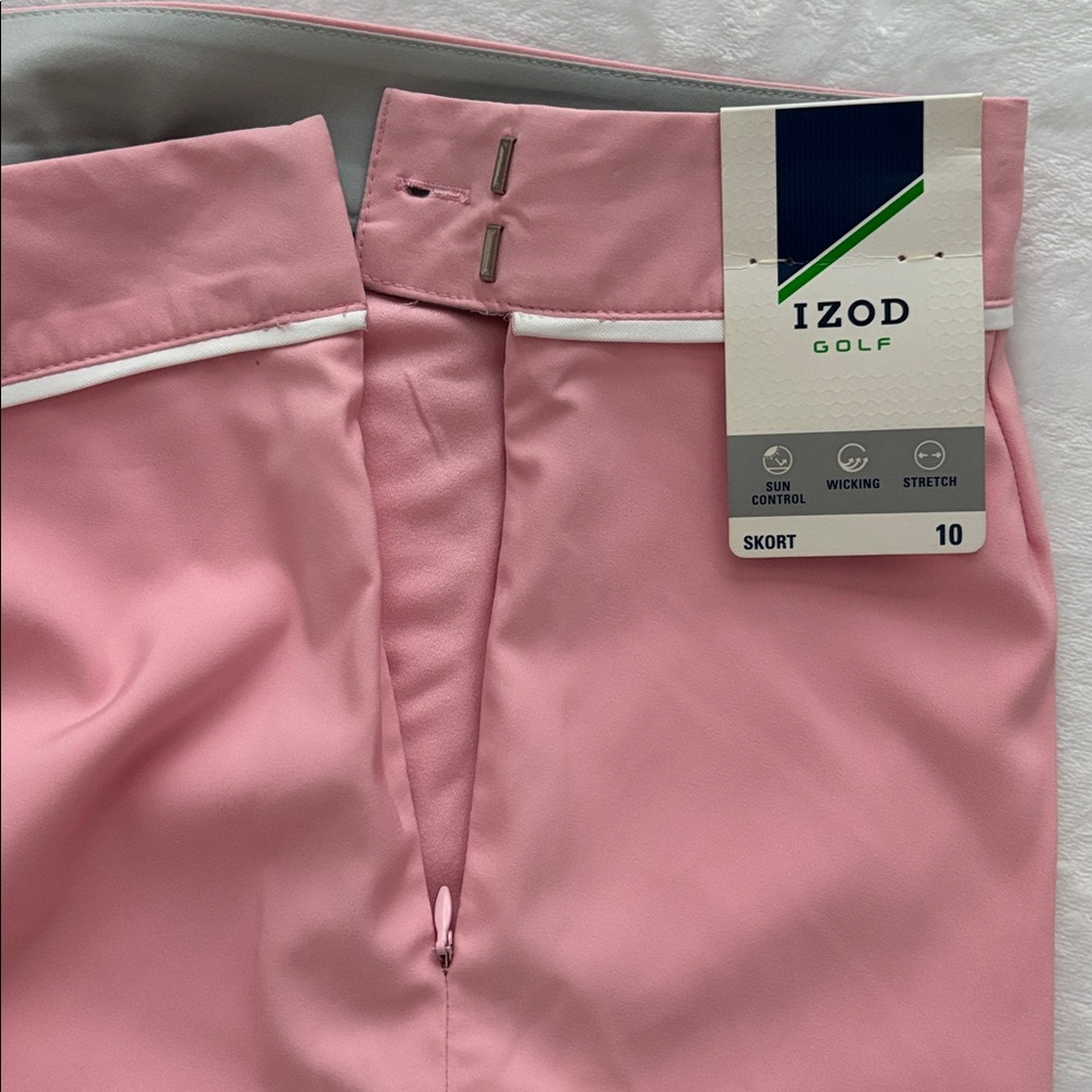 IZOD Sawgrass Candy Pink Scalloped Hem Golf Skort--NWT--10 - Picture 4 of 15